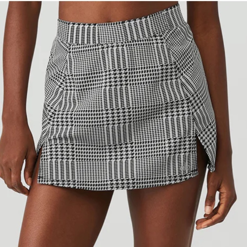 Alo Yoga Jacquard Glenplaid Tennis Skirt Size S